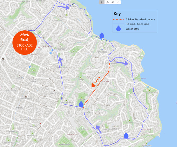 Howick Fun Walk & Run course map